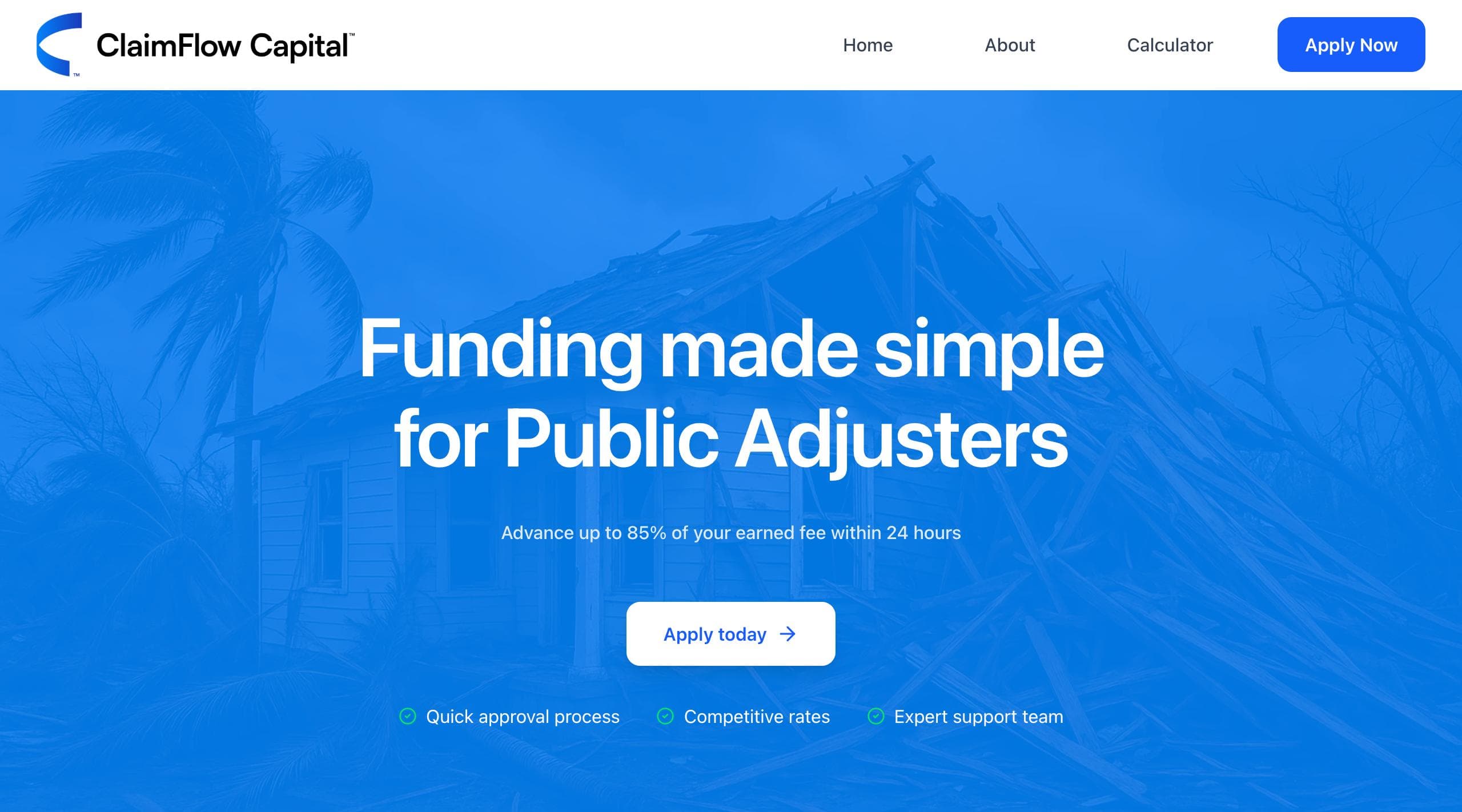 ClaimFlow Capital Website Preview